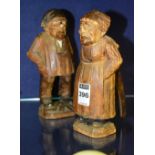 Two Black Forest novelty nutcrackers, in the form of a man and a woman,