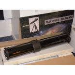 A celestron telescope Firstscope 114, with tripod,