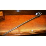A military infantry sword, with shagreen grip and pierced metal hilt,