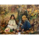 Thomas Bromley Blacklock (1863-1903)
'Two Little Girls in a Wood'
Oil on canvas, signed bottom left,