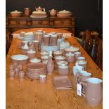 A large Langley Pottery dinner service,