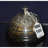 A late Victorian silver desk bell, Chester 1900 by John & William Deakin,