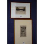 DY Cameron ARSA ARWS RSW (1865-1945)
'On the Garry' & 'Coat of Arms'
Etching, signed in pencil,