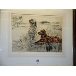 Henry Wilkinson (1921-2011)
'Woodland Minders'
Hand coloured copper plate etching,