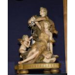 A Royal Vienna porcelain figure group by Ernst Wahliss, in the form of classical male and female
