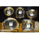 A set of six silver dishes,