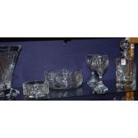 A quantity of crystal wares, to include Edinburgh Crystal bowl,