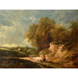 MA Koekkoek
'Walking Along Country Lane'
Oil on panel, signed lower right,