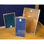 Three silver photo frames, each of rectangular form, 13 x 26cm,