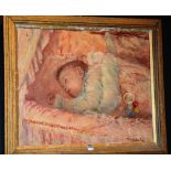 A McGlashan
'Baby'
Oil on canvas, signed lower right,