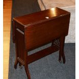 A mahogany Sutherland table, with rail back sides,