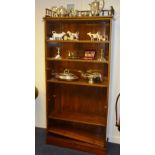 A mahogany open bookcase,