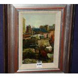 Joe McIntyre
'Study of the Harbour, Broughty Ferry'
Oil on canvas board, signed lower left,