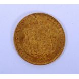 A Victorian half sovereign,