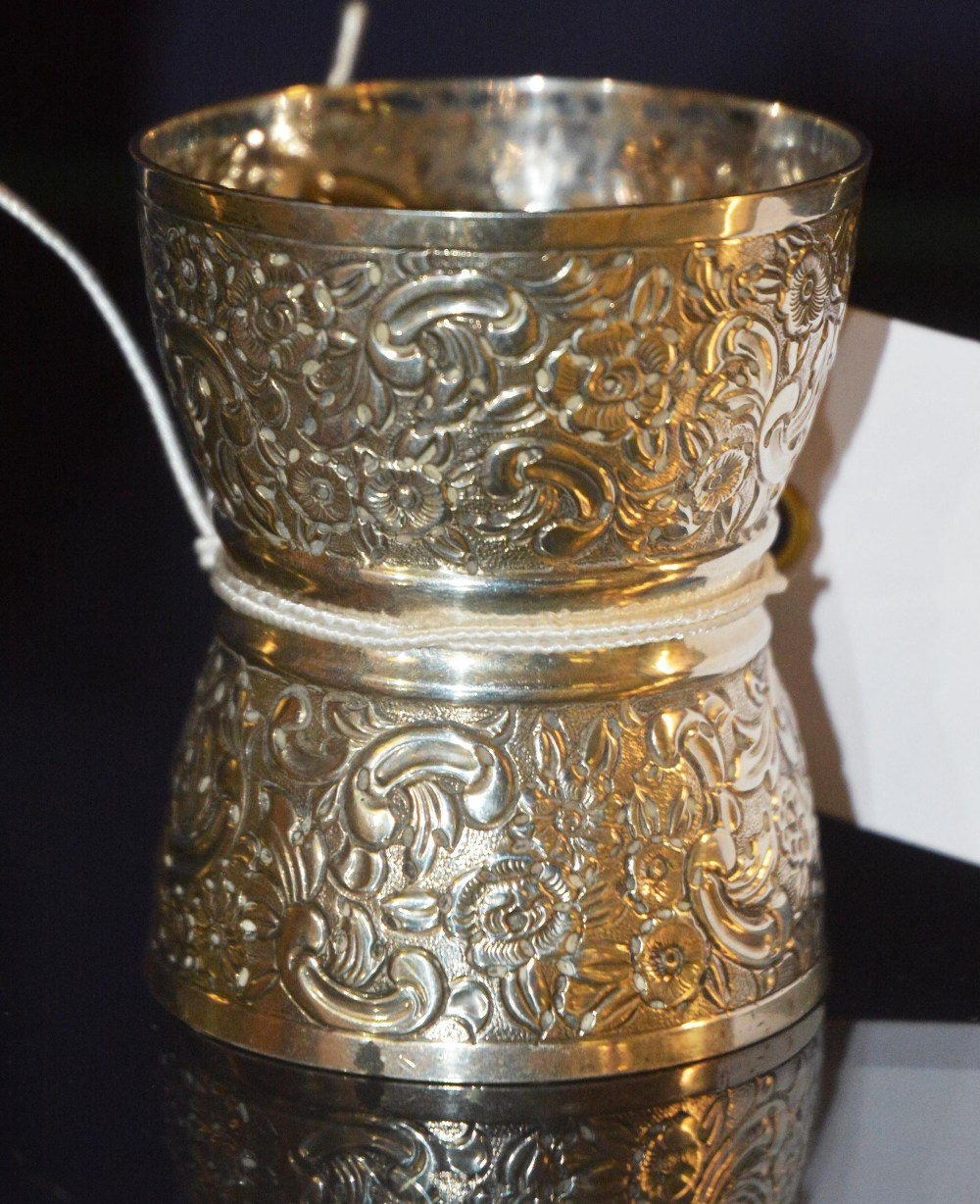 A Victorian silver egg cup, Edinburgh 1890 by Hamilton & Inches,