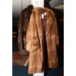 Two vintage fur coats,