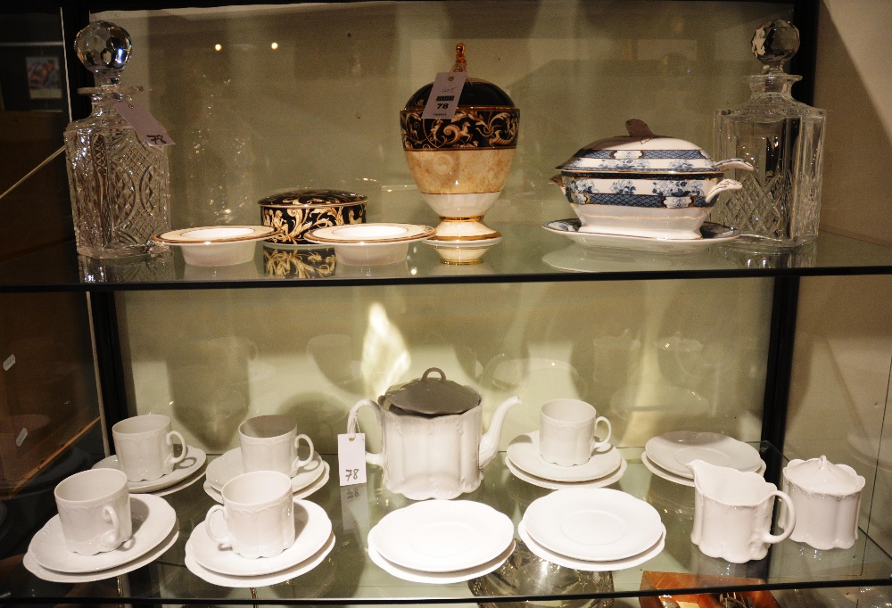 A quantity of china and crystal, to include Wedgwood Cornucopia design,