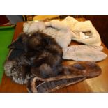 A quantity of furs, comprising of fur jacket retailed by Alexander Wilkie, Edinburgh and four