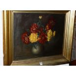 Christine W Barrowman
'Still Life of Chrysanthemums'
Oil on canvas, signed 1913 lower right,