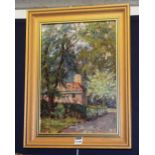Ronald Thexton (1916-2002)
'In Morrell Park, Oxford'
Oil on board, signed lower left,