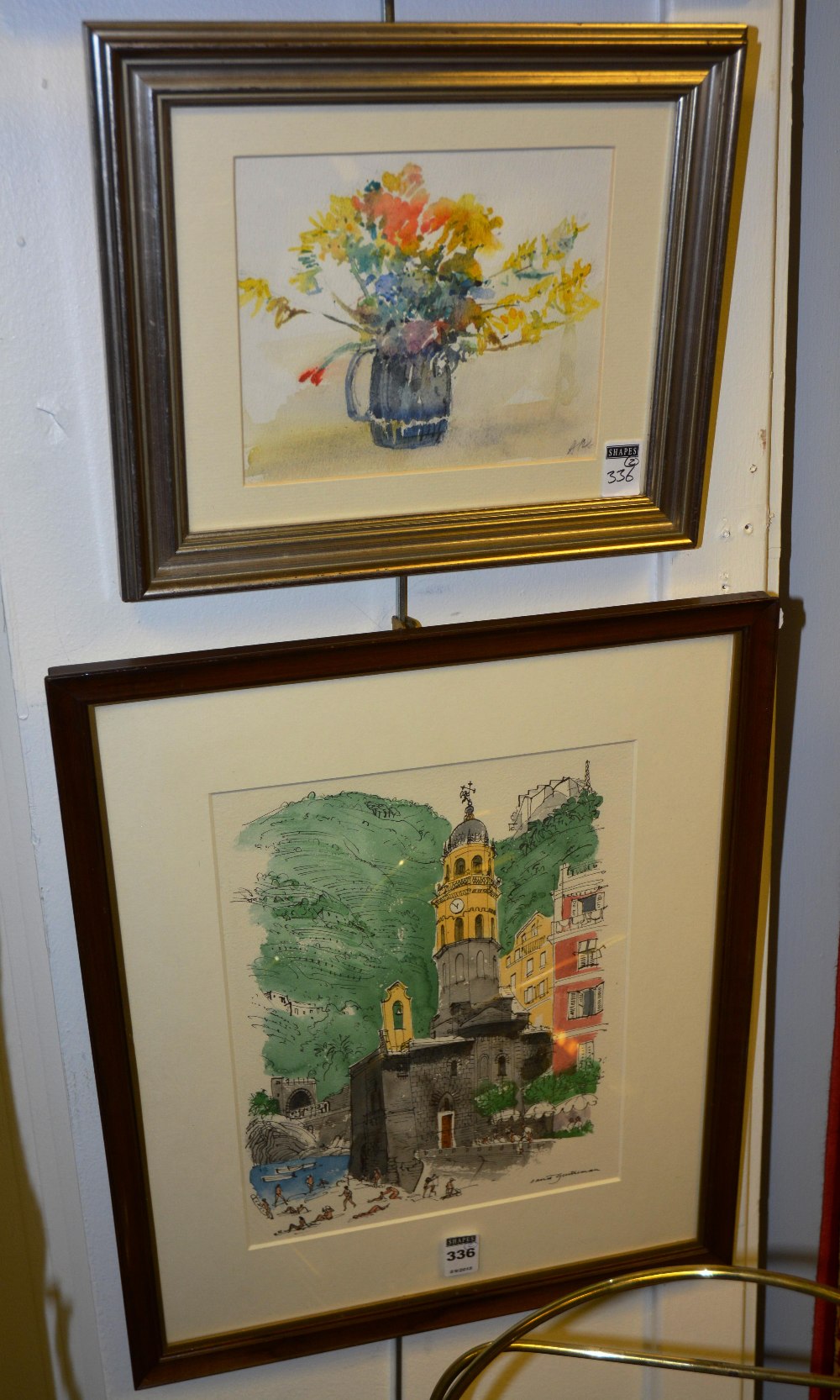 David Gentleman
'Vernazza'
Signed lower right, 30 x 23cm, together with a watercolour of 'Spring