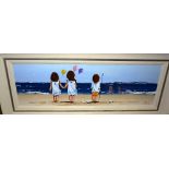 Michelle Carlin
'A Day at the Seaside'
Oil on board under glass, lower right,