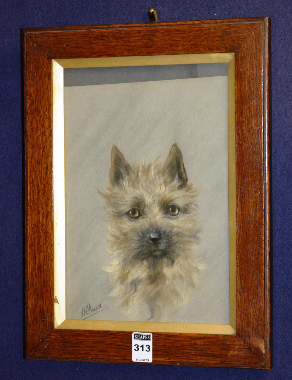 Unknown Artist
'Portrait of a Terrier'
Pastel, signed lower left,