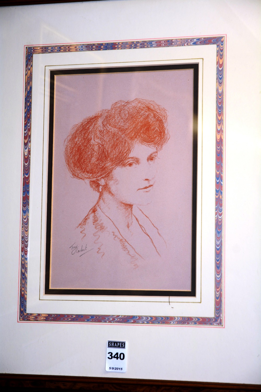 Tony Conduct (Scottish)
'Portrait of a Lady'
Red chalk, signed lower left,