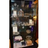 A quantity of crystal wares, to include boxed Edinburgh crystal decanter and glasses,