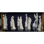 Nine Spode bone china figures, by Pauline Shone, 20,