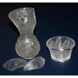 A Lalique night light, etched 'Lalique France' to base, 5cm high x 8cm diameter, with fitted box,