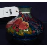 A Moorcroft 'Finches' vase, circa 1987,