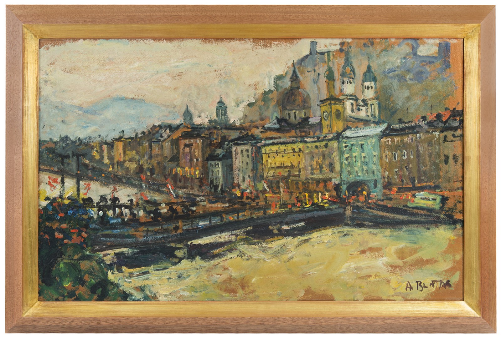 ARBIT BLATAS (LITHUANIAN-AMERICAN 1908-1999)Salzburg, oil on panel50 x 80 cm (19 3/4 x 31 1/2 in.) - Image 2 of 2