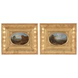 A PAIR OF EARLY LANDSCAPE PAINTINGS ATTRIBUTED TO MICHAEL WUTKY (AUSTRIAN 1739-1823)Italian