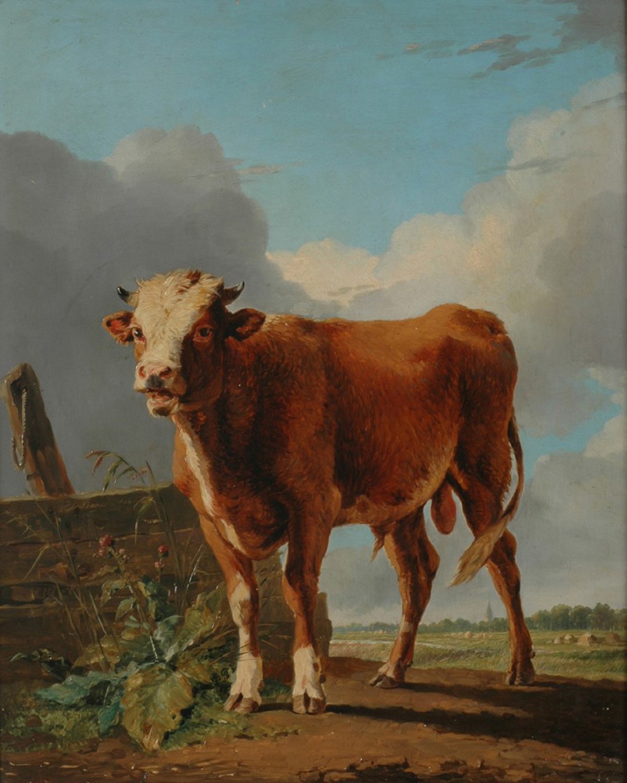 EUGENE JOSEPH VERBOECKHOVEN (BELGIAN 1799-1881)The Bull, 1824oil on panel48 x 38.4 cm (19  x 15