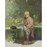 KONSTANTIN EGOROVICH MAKOVSKY (RUSSIAN 1839-1915)Study of a Boy Resting on a Bench, circa 1870's -