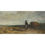 LASZLO GYULAI (HUNGARIAN 1843-1911)Peasant looking out over the Valley, oil on board34 x 67.3 cm (13