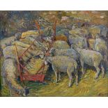 NICOLAS TARKHOFF (RUSSIAN 1871-1930)Sheep at the Barn in Perigord, 1905/1907oil on board64.4 x 80.