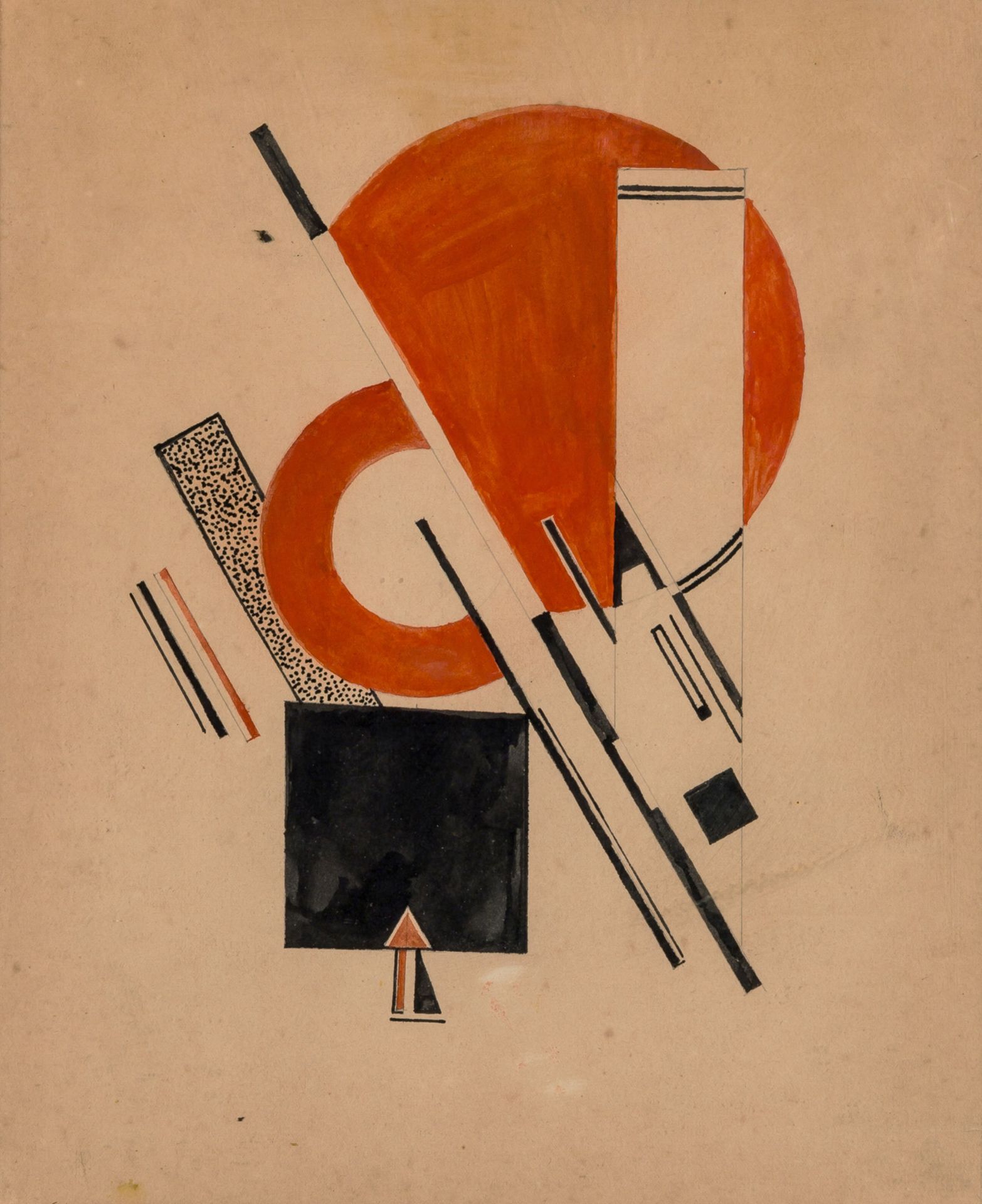 RUSSIAN, FIRST HALF OF 20TH CENTURYSuprematist Composition in Red and Black, gouache, ink and