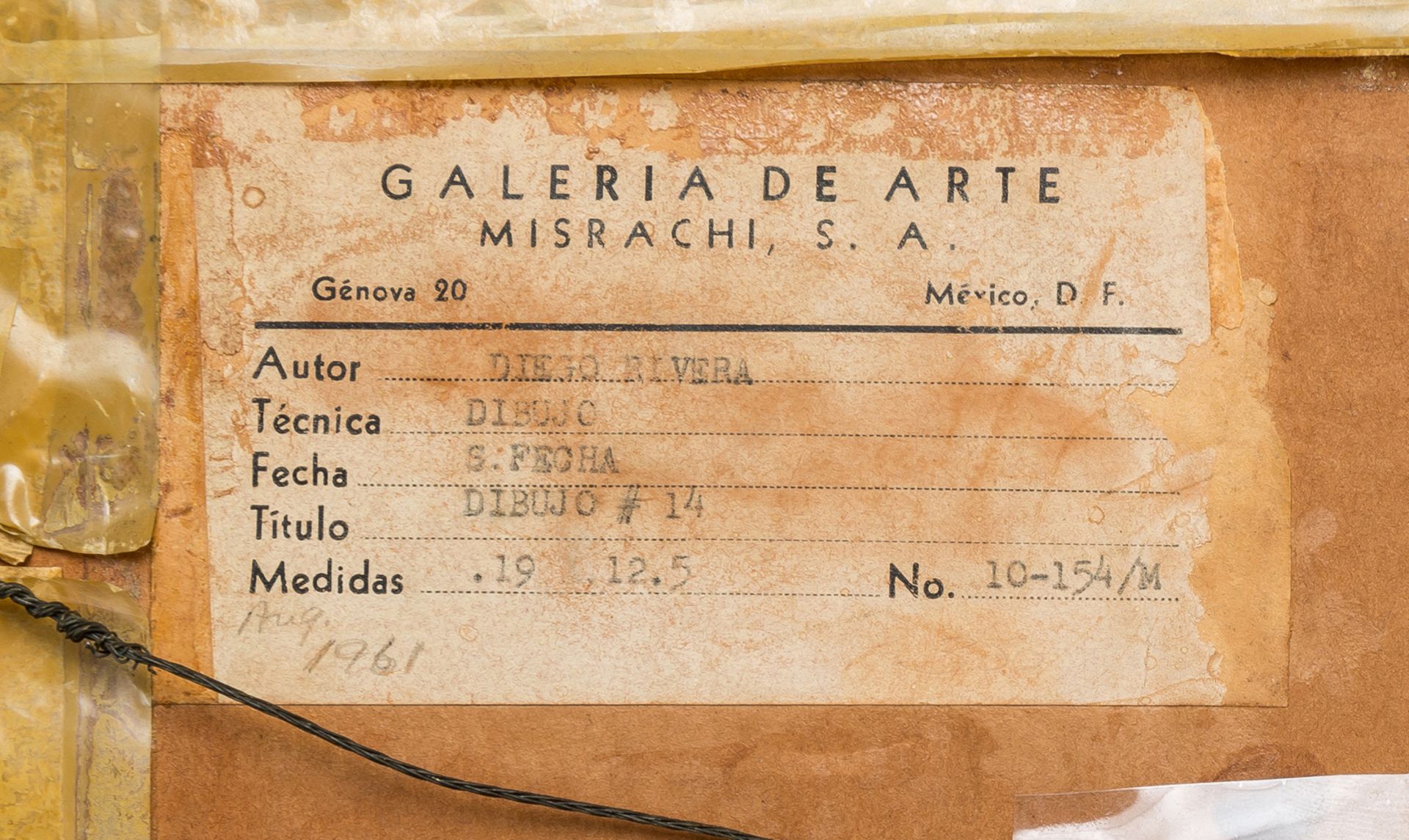 DIEGO RIVERA (MEXICAN 1886-1957)   Dibujo #14 ,  sanguine on paper 13 x 19 cm (5 1/8 x 7 1/2 in.) [ - Bild 3 aus 3