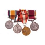 Group of three WW1 medals  together with The Emergency - Seirbhis Naisiunta Service Medal, The