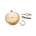 Gold pocket watch Inscribed: F.B. Adams, South John's Square, London, No.46885 Worldwide shipping