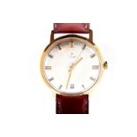 1960s Stowa automatic gents watch automatic movement, date with quick set function, 14 ct. gold