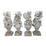 Group of four reconstituted stone cherubs each 90 cm. highrepresenting the four seasons

Worldwide