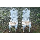 Pair of nineteenth-century Coalbrookedale cast iron garden chairs Worldwide shipping available: