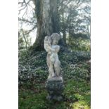 Nineteenth-century Italian sculpted stone cherub draped in a cloak of grapes and leaves

Worldwide