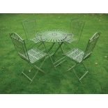 Metal patio set of four chairs and a folding table

Worldwide shipping available: shipping@