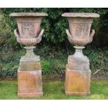 Large pair of nineteenth-century terracotta urns 163 cm. highon matching bases

Worldwide shipping