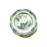 Set of twelve eighteenth-century Chinese Nankin blue and white plates Provenance: The Chatterton