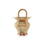 Nineteenth-century Chinese porcelain cricket cage  10 cm high